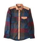 SUEDE CHECK SHIRT PURPLE