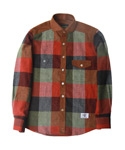 SUEDE CHECK SHIRT RED