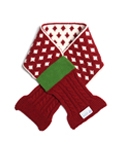 LAMSWOOL DOT RIBBON MUFFLER RED