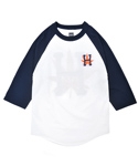 H-TOWN BASEBALL TEE WHITE/NAVY