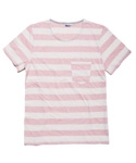 HEATHER STRIPE T RED