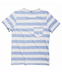 HEATHER STRIPE T BLUE