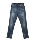 SLIM TAPERED WASHED DENIM INDIGO