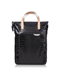 R TOTE CROCODILE BLACK