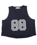 88 CROP SLEEVELESS NAVY