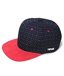 MULTI DOT SNAPBACK CAP (NAVY/RED)