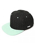 MULTI DOT SNAPBACK CAP (BLACK/MINT)