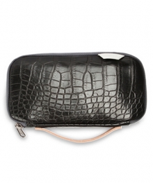 R POCKET 101 CROCODILE BLACK