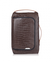 R BAG 103 CROCODILE BROWN