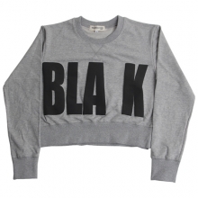 BLA K SWEAT T-SHIRTS W(GREY)