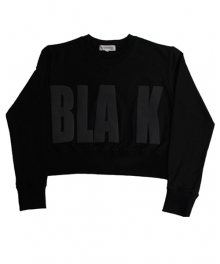 BLA K SWEAT T-SHIRTS W(BLACK)