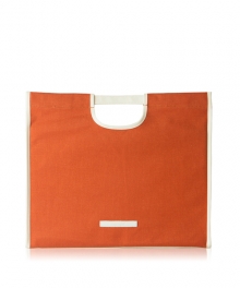 R TOTE 210 BIG WAX CANVAS ORANGE