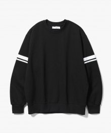 Double Tape Rugby Sweat Shirts [Black]