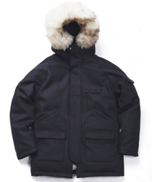 WOOL SNORKEL PARKA (dark navy)