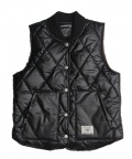 FAKE LEATER PADDING VEST W