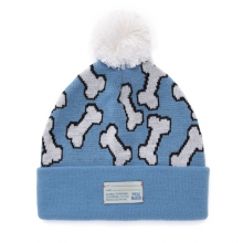 BONES POMPOM BEANIE (SKYBLUE)