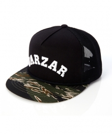 varzar logo 5 panel side mesh cap military