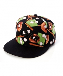 sports baseball 5 panel cap black