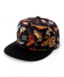 the bait fish toss 5 panel cap black