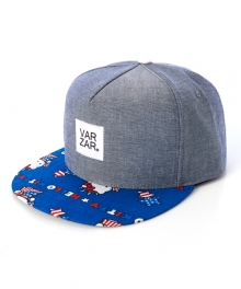 statue of liberty kitty 5 panel cap blue