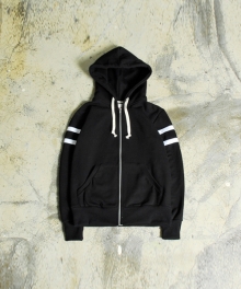 XERO - Hood Zip-Up Rugby Black