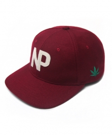 [무료배송] NP LOGO SNAPBACK BURGUNDY