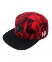 [무료배송] CHECKER CAMO SNAPBACK RED