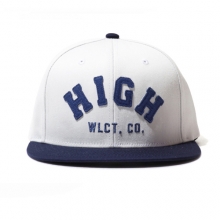 Twill Aim-high Snapback Cap White