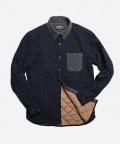 SQUARE PADDING SHIRT 002 _ NAVY