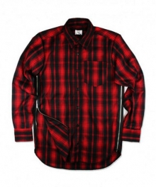 DIY SIDE-ZIP CHECKED SHIRT 2 - RED