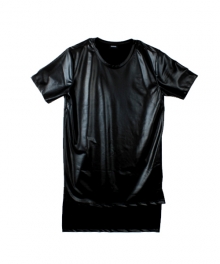 UNBALANCED LONG T-SHIRT - BLACK