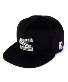 overlap embroidery strapback black