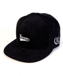 classic baseball strapback corduroy black