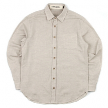 UBS 01 basic linen shirts_natural brown(남여공용)