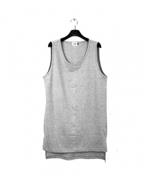 UNBALANCED LONG TANK TOP - GREY