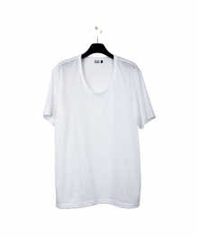 ROCKED U-NECK T-SHIRT - WHITE