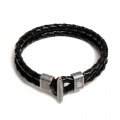 NP LEATHER BRACELET BLACK