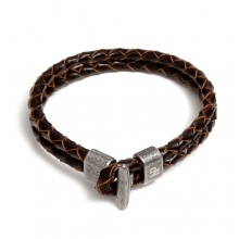 NP LEATHER BRACELET BROWN