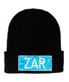 zar boxlogo dark matter beanie mint/black