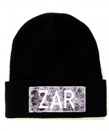 zar boxlogo dark matter beanie gray/black