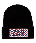 zar boxlogo zigzag beanie black