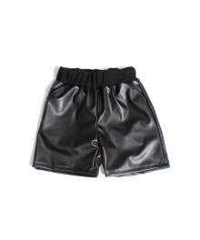 Faux Leather Training Shorts