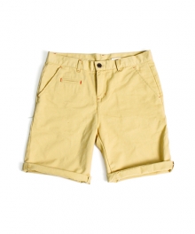 Washed Cotton Shorts Beige