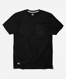 JACQUARD POCKET TEE _ BLACK