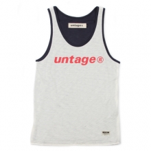 UBT 41 untage basic logo sleeveless_natural beige(남여공용)