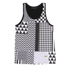 UTT 14 complex pattern sleeveless_white(남여공용)