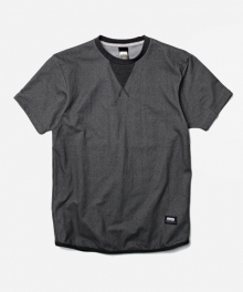 DENIM SLUB TEE _ GRAY