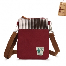 CANVAS SHOULDER BAG  Acorn bag - ys2007wn (WINE)