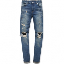 M0348 hotorget burst vintage jeans