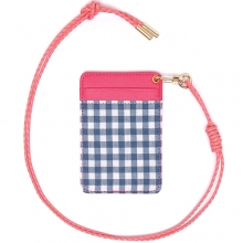 NO.15 GINGHAM CHECK CARD HOLDER (SEABLUE)